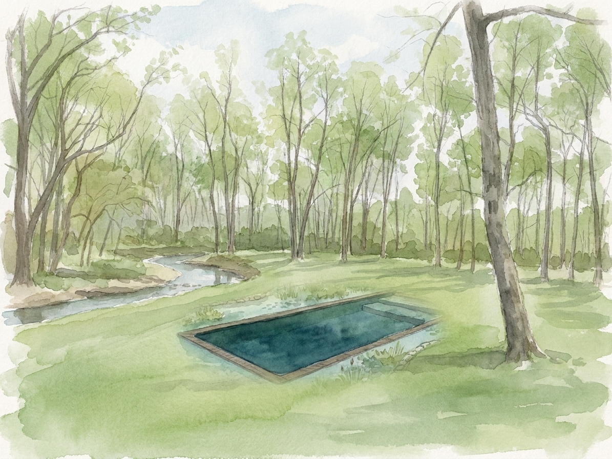 Design right on it: a natural swimming pond, built in