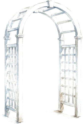 Garden Arbor, watercolor