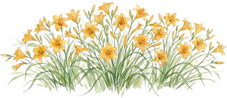 Daylily, watercolor