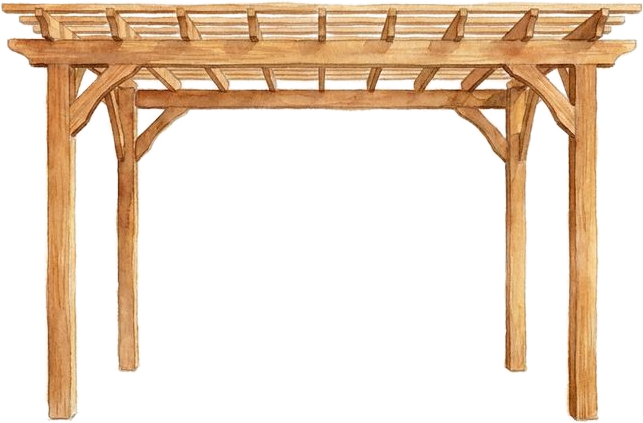 Pergola, watercolor